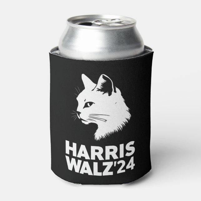 Harris Waltz 2024 Wahl Funny Cat Kamala Tim Dosenkühler (Kanne Vorderseite)