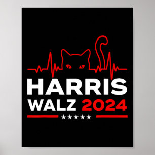 Harris Waltz 2024 Wahl Harris Tim Waltz Herzschlag Poster