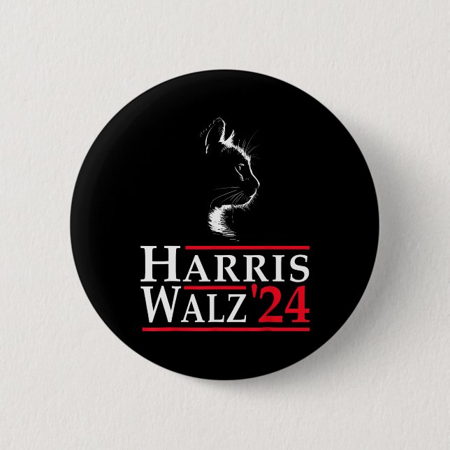 Harris Waltz 2024 Wahl Kamala Harris Tim Waltz Button (Vorderseite)