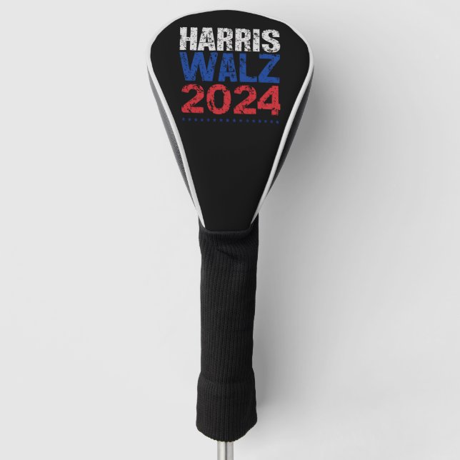 Harris Waltz 2024 Wahl Kamala Harris Tim Waltz Golf Headcover (Vorderseite)