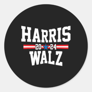 Harris Waltz 2024 Wahl Kamala Harris Tim Waltz Runder Aufkleber