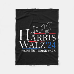 Harris Waltz 2024 Wir gehen nicht zurück Funny Cat Fleecedecke