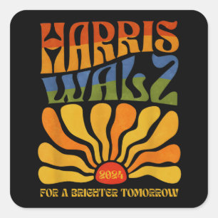 Harris Waltz Brighter Tomorrow Boho Ästhetik Quadratischer Aufkleber