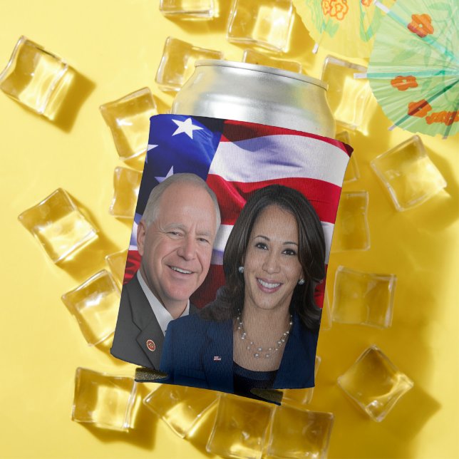 Harris Waltz Foto 2024 - Kamala Harris Tim Waltz Dosenkühler (In Situ Sommer)