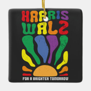 Harris Waltz für ein Brighter Tomorrow Kamala LGBT Keramikornament