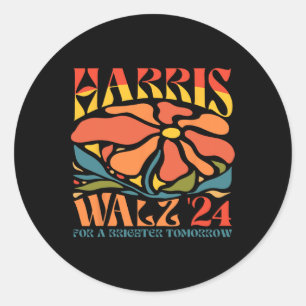 Harris Waltz für eine bessere Zukunft Runder Aufkleber