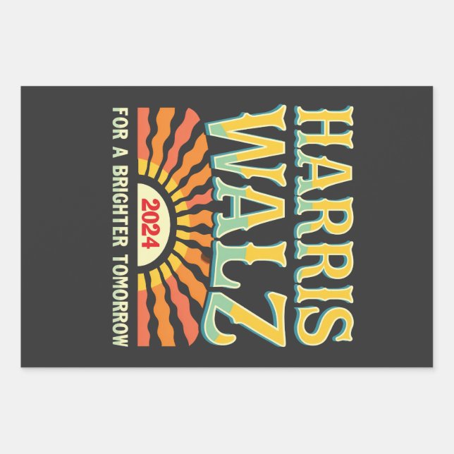 Harris Waltz für eine Brighter Tomorrow Kamala Har Geschenkpapier Set (Vorderseite)