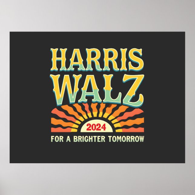 Harris Waltz für eine Brighter Tomorrow Kamala Har Poster (Vorne)