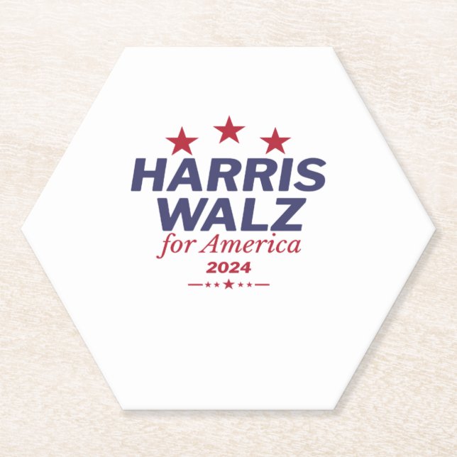 Harris Walz 2024 Active Untersetzer (Vorderseite)