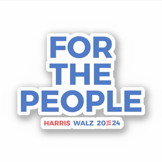 Harris Walz 2024 Aufkleber (Vorderseite)