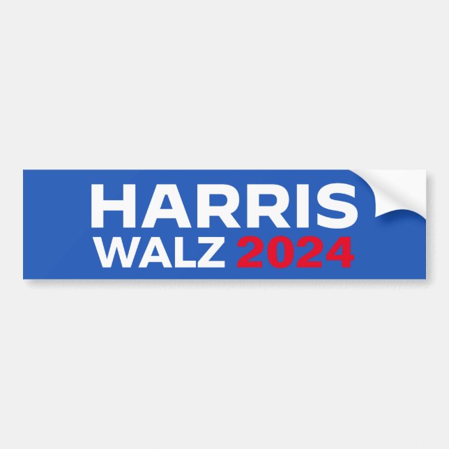 Harris Walz 2024 Autoaufkleber (Vorne)
