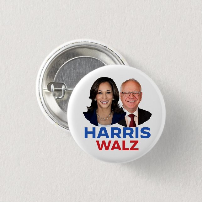 Harris Walz 2024 Button (Vorne & Hinten)