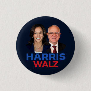 Harris Walz 2024 Button