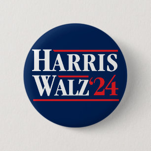 Harris Walz 2024 Button