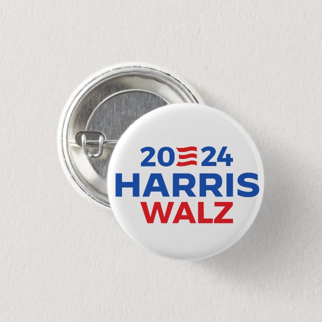 Harris Walz 2024 Button (Vorne & Hinten)