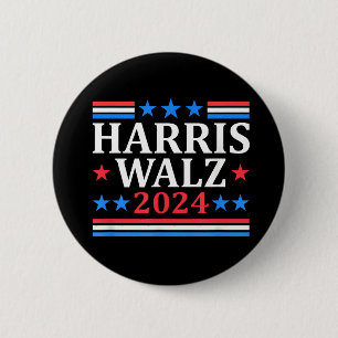 Harris Walz 2024 Button