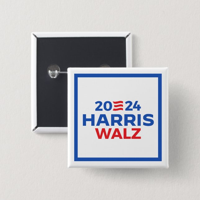 Harris Walz 2024 Button (Vorne & Hinten)