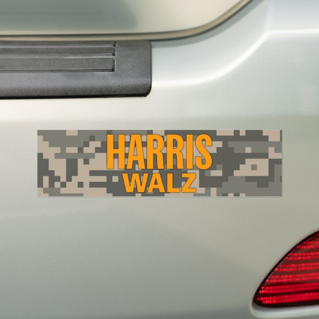 Harris Walz 2024 Camouflage Autoaufkleber (Auf Auto)