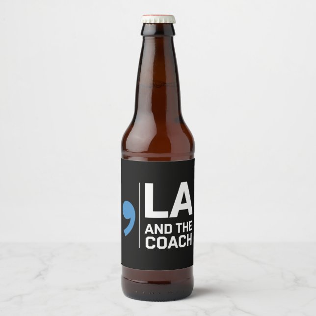 Harris Walz 2024 Comma La und The Coach 2024 Bierflaschenetikett (Vorderseite)