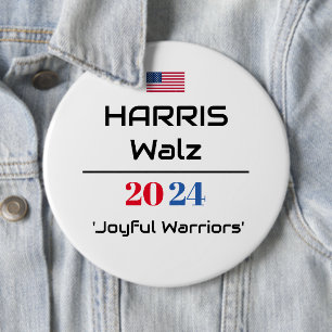 Harris Walz 2024 'Fröhliche Krieger' Button