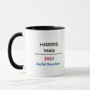 Harris Walz 2024 'Fröhliche Krieger' Kampagne Tasse