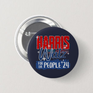 Harris Walz 2024 Für das Volk Wahl Demokraten Button
