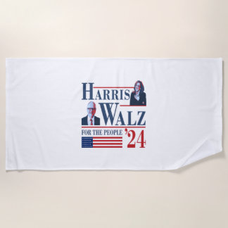 Harris Walz 2024 für die Menschen Strandtuch