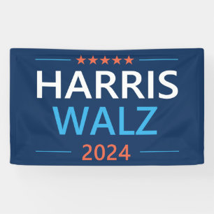 Harris Walz 2024 für Präsident Banner
