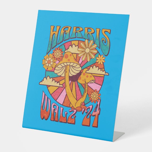 Harris Walz 2024 für Präsident Sockelschild (Vorderseite)