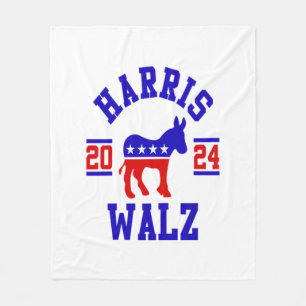 Harris Walz 2024 für Präsidentin Patriotische Demo Fleecedecke