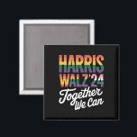 Harris Walz 2024 gemeinsam können wir LGBTQIA wähl Magnet<br><div class="desc">Harris Walz 2024 gemeinsam können wir LGBTQIA-Regenbogen-Demokrat wählen Blue</div>
