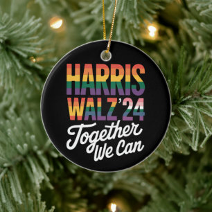 Harris Walz 2024 Gemeinsam Können Wir Wahl LGBTQIA Keramik Ornament