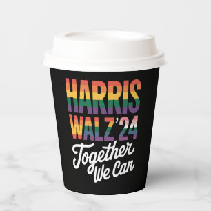 Harris Walz 2024 Gemeinsam Können Wir Wahl LGBTQIA Pappbecher