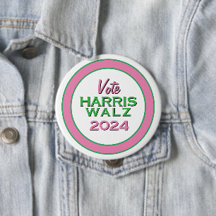 HARRIS WALZ 2024 Große Kampagne Button