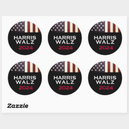 HARRIS WALZ 2024 Große Kampagne Runder Aufkleber
