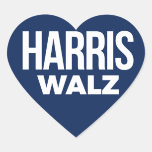 Harris Walz 2024 Herz-Aufkleber