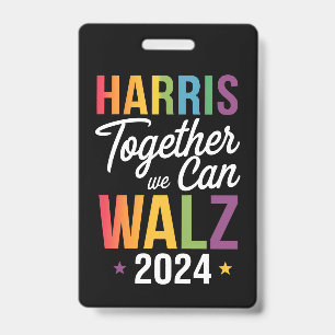 Harris Walz 2024 Kamala Gemeinsam Können Wir LGBT Ausweis