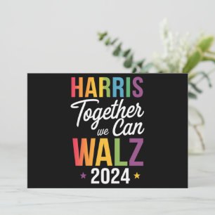 Harris Walz 2024 Kamala Gemeinsam Können Wir LGBT Einladung