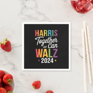 Harris Walz 2024 Kamala Gemeinsam Können Wir LGBT Serviette