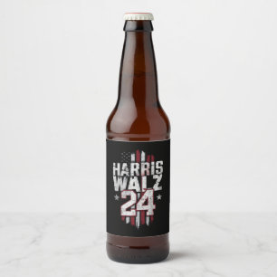 Harris Walz 2024 Kamala Harris 2024 Tim Walz 2024  Bierflaschenetikett