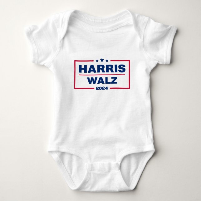 Harris Walz 2024 Kamala Harris Tim Walz Wahl Baby Strampler (Vorderseite)