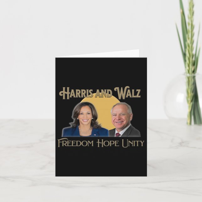 Harris Walz 2024 Kamala und Tim President und VP Karte (Vorderseite)