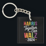 Harris Walz 2024 Kamala zusammen LGBT Schlüsselanhänger<br><div class="desc">Harris Walz 2024 Kamala zusammen Wir können wählen</div>