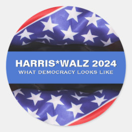 HARRIS WALZ 2024 Kampagne groß Runder Aufkleber