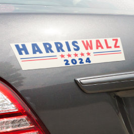 Harris Walz 2024 Kampagne Ivory Autoaufkleber