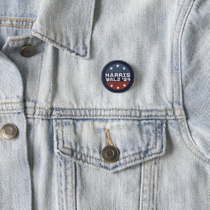 Harris Walz 2024 Kampagne USA Flag Button