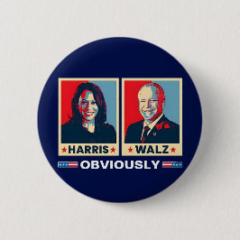 Harris Walz 2024 offensichtlich Button