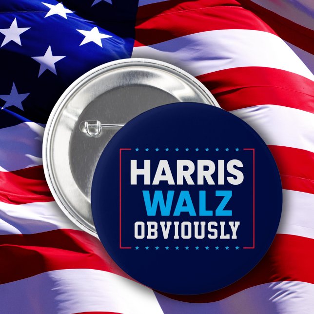 Harris Walz 2024 offensichtlich Button (Von Creator hochgeladen)