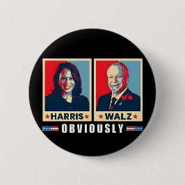 Harris Walz 2024 offensichtlich Button