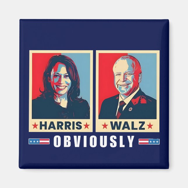 Harris Walz 2024 offensichtlich Magnet (Vorne)